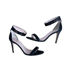 KATE SPADE metallic leather isa heels black size 8.5